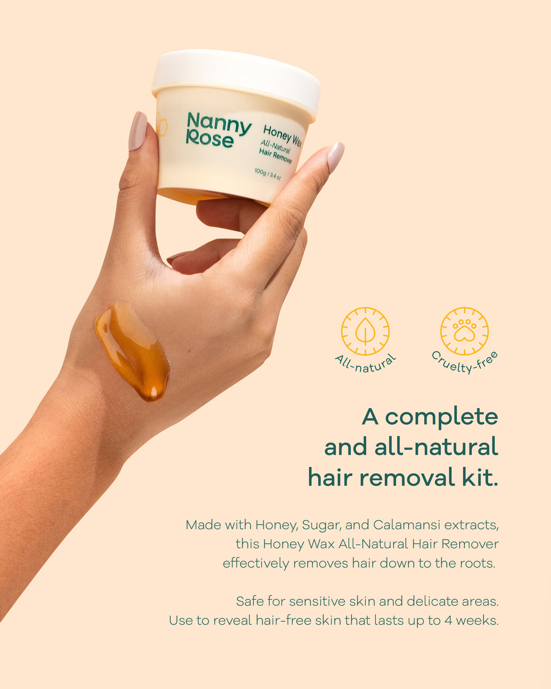 HONEY WAX ALL-NATURAL HAIR REMOVER